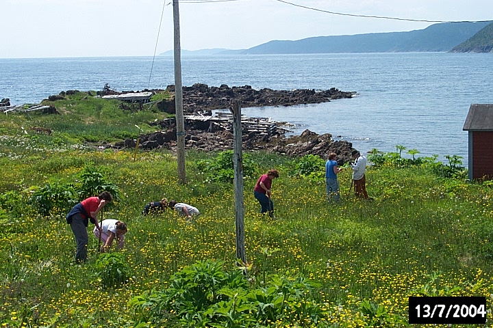 Testing at Taylor's Point. Taylor's Point (historically 'Latin Point' is visible in the background)